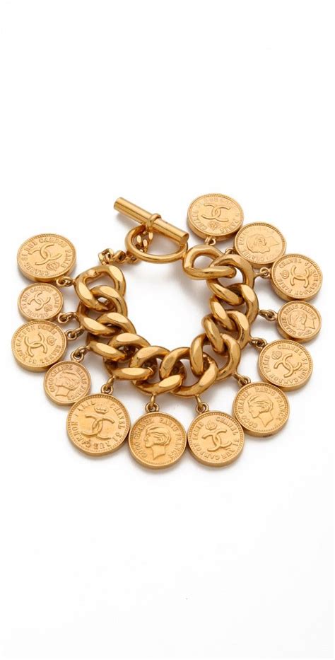 vintage chanel coin bracelet